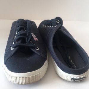 Superga, mule sneaker-navy